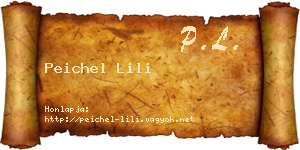 Peichel Lili névjegykártya